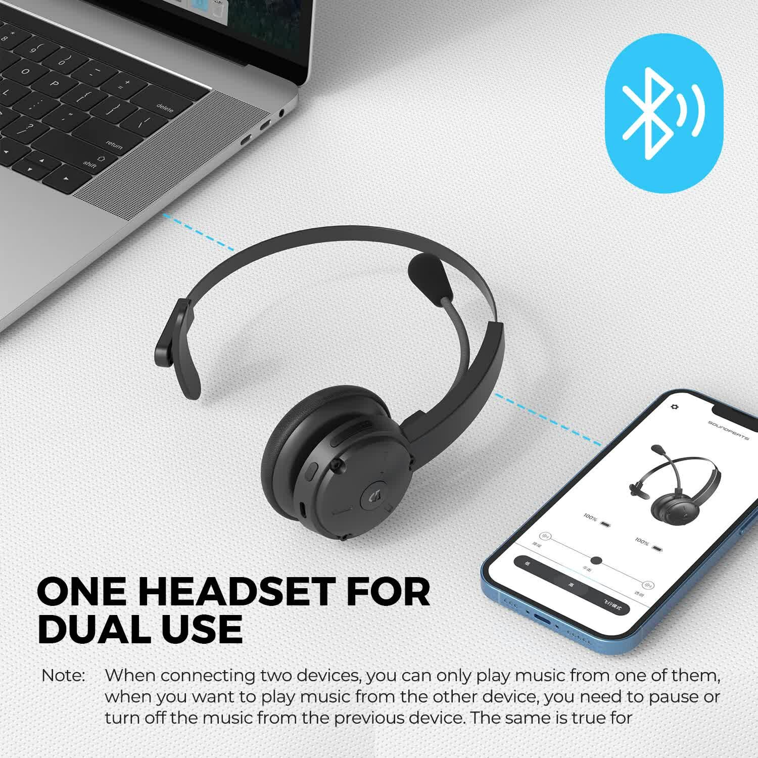 Беспроводная Bluetooth гарнитура SoundPeats A7 Pro, черная — фото 20