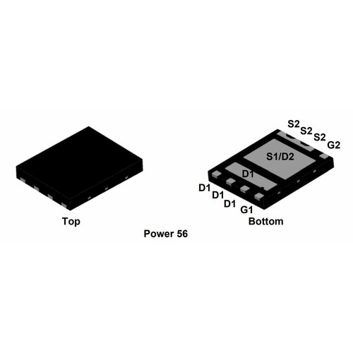 Микросхема FDMS7602S N-Channel MOSFET 30V 30A POWER56