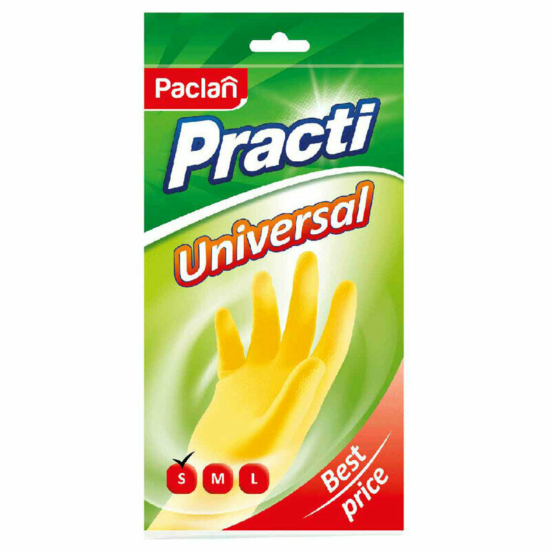 Перчатки Practi Universal латекс желтые размер S Master Glove Industry Co., Ltd. - фото №10