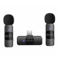 Беспроводная система Boya BY-V20, 2.4 ГГц, TX+TX+RX, USB-C