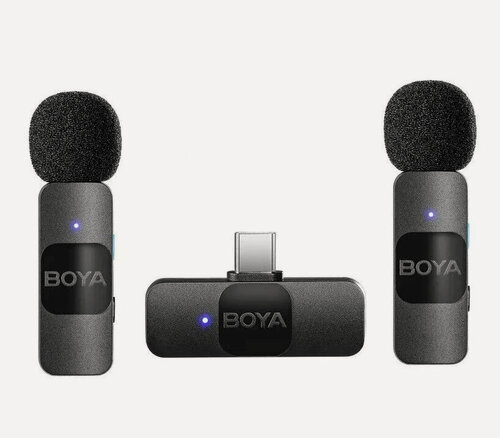 Изображение товара Беспроводная система Boya BY-V20, 2.4 ГГц, TX+TX+RX, USB-C