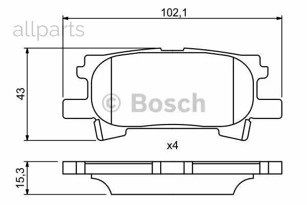 BOSCH 0986494224 Колодки торм. зад.