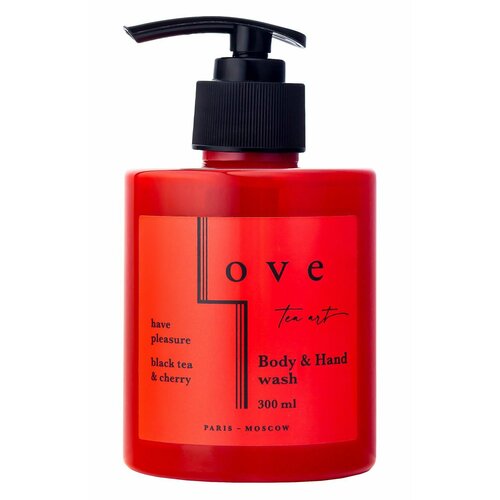 LOVE TEA ART BODY&HAND WASH BLACK TEA & CHERRY гель для душа И РУК черный ЧАЙ И вишня средства для ванной и душа love tea art гель скраб для тела и рук белый чай и пионы