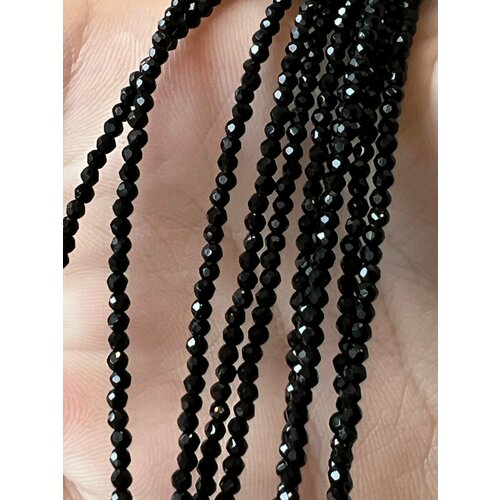 Чокер, шпинель, длина 20 см, черный