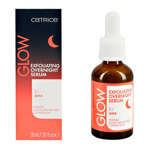 Сыворотка для лица `CATRICE` GLOW EXFOLIATING OVERNIGHT SERUM отшелушивающая