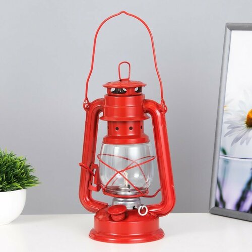 RISALUX Керосиновая лампа декоративная красный 11.5*15*25 см RISALUX