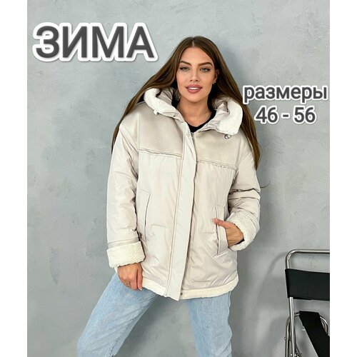 фото Пуховик, размер 50-52, экрю без бренда