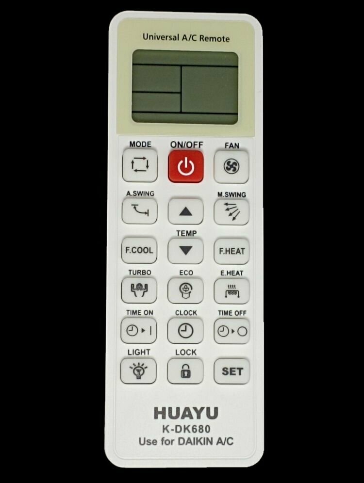 Пульт Huayu K-DK680 для кондиционера DAIKIN, универсальный.