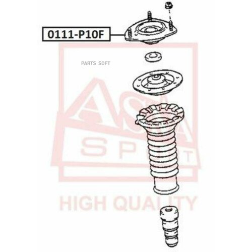 ASVA 0111P10F Опора амортизатора | перед прав/лев |