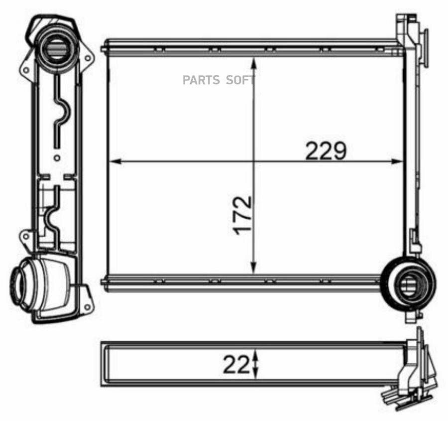 MAHLE AH264000S Теплообменник CITROEN C4 10-