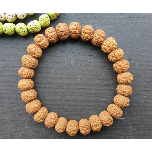 фото Браслет, размер 13 см, коричневый нет бренда