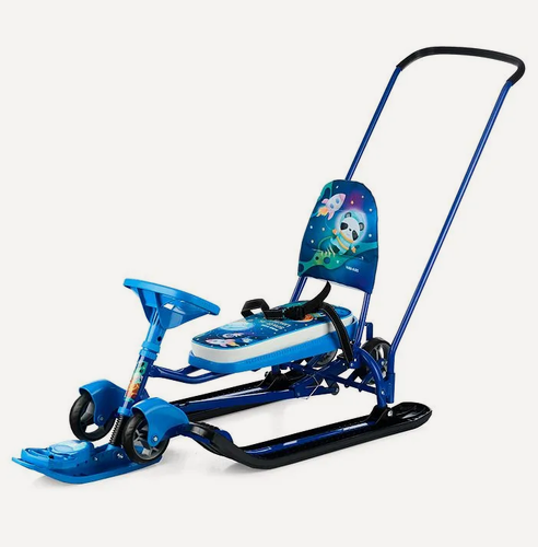 Изображение товара Снегокат Nika «Тимка Спорт», 2 в 1, колёса и полозья, нагрузка до 100 кг