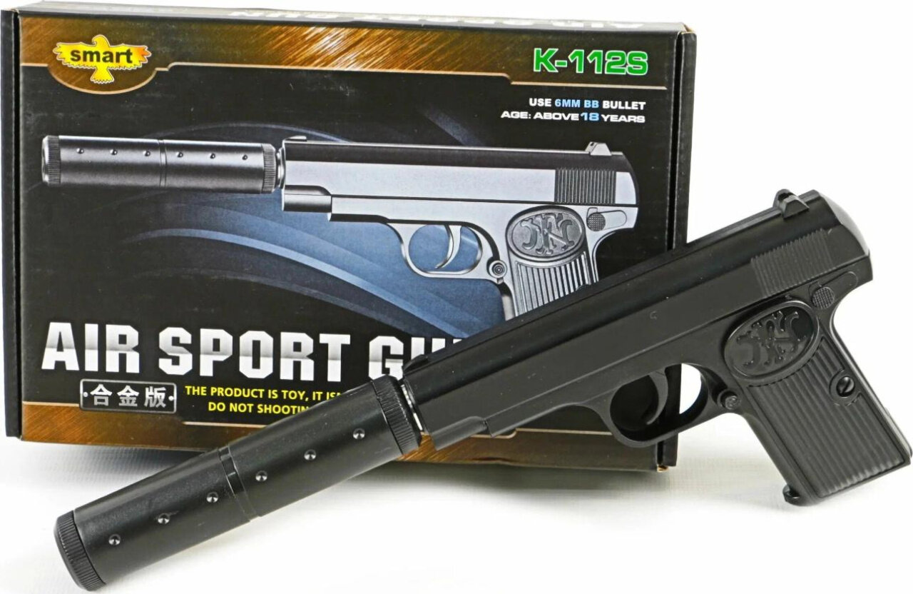 Пистолет пневматический металлический K-112S глушитель SMART 1B01625