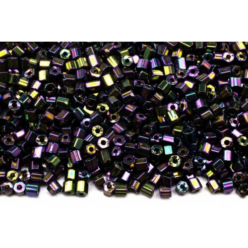 Бисер чешский PRECIOSA рубка 10/0 59195 темно-фиолетовый непрозрачный ирис, 50г бисер чешский preciosa рубка 11 0 46102 белый непрозрачный блестящий 50г
