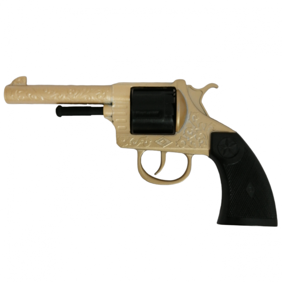 Револьвер ковбойский детский игрушечный металл Oregon Gold 21/5 см на пистонах Edison 197/56