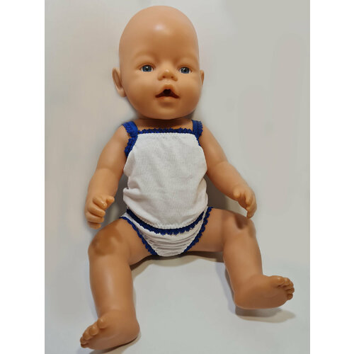 Комплект одежды для кукол «MiniFormy» «Синий ажур» (2 изделия). Рост 42-43 см