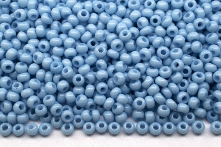 Бисер чешский PRECIOSA круглый 10/0 03132 голубой непрозрачный, 1 сорт, 50г