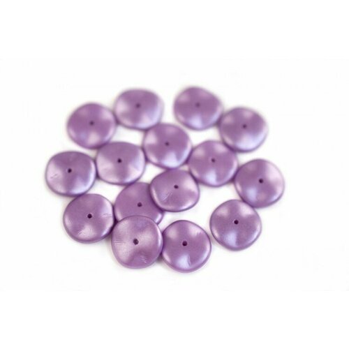 Бусины Ripple beads 12мм, цвет 02010/25012 сирень пастель, 720-019, около 10г (около 13шт)