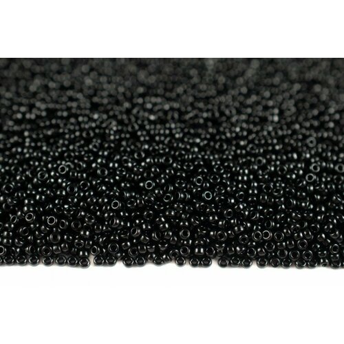 Бисер японский MIYUKI круглый 15/0 #0401 черный, непрозрачный, 10 грамм