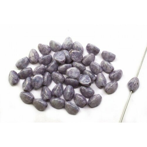 бусины pinch beads 5х3мм отверстие 0 8мм цвет 03000 15781 фиолетовый радужный 755 085 10г около 117шт Бусины Pinch beads 5х3мм, отверстие 0,8мм, цвет 03000/15435 белый мел/медный мрамор, 755-080, 10г (около 117шт)