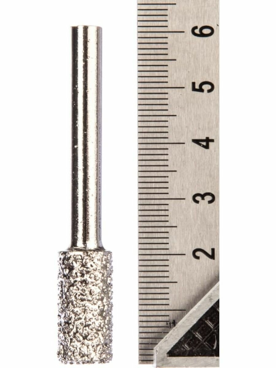 Шарошка алмазная цилиндрическая (10х20 мм) ПРАКТИКА 646-973 - фотография № 9