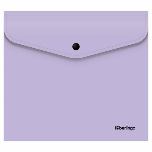 Папка-конверт на кнопке Berlingo Instinct А5+, 200мкм, лаванда, 24 штук, 352639 папка конверт на кнопке berlingo instinct а5 200мкм ассорти 16 штук 352642