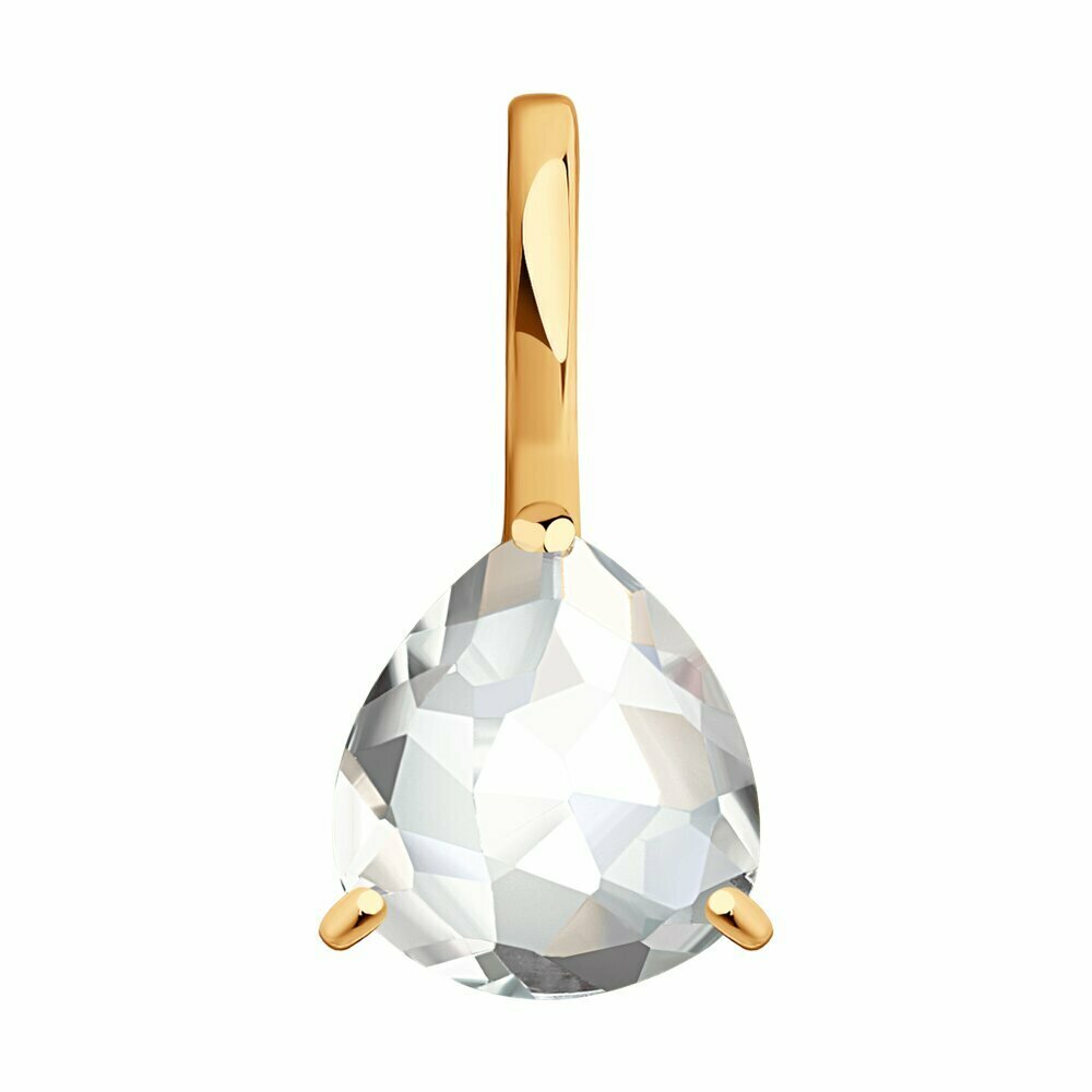Подвеска Diamant online, золото, 585 проба, горный хрусталь