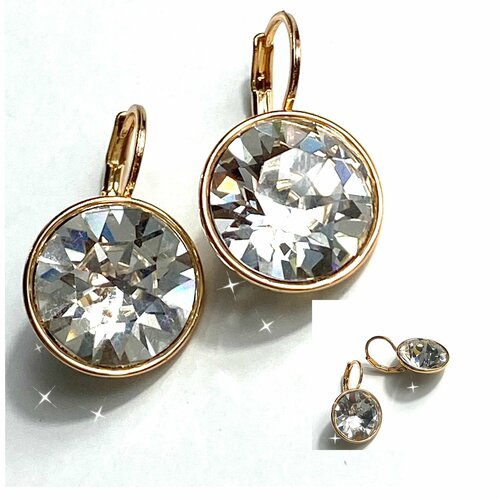 Серьги Florento кристаллы Swarovski хрусталь прозрачный 1299₽