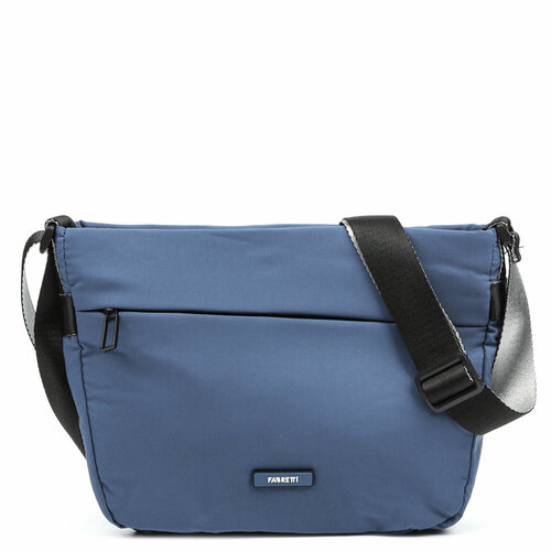 фото Сумка кросс-боди fabretti y8004-8, фактура гладкая, синий