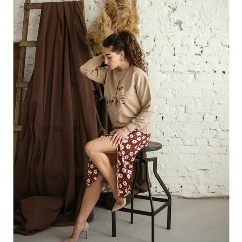 Свитшот PIVOT, размер L-XL, бежевый, коричневый