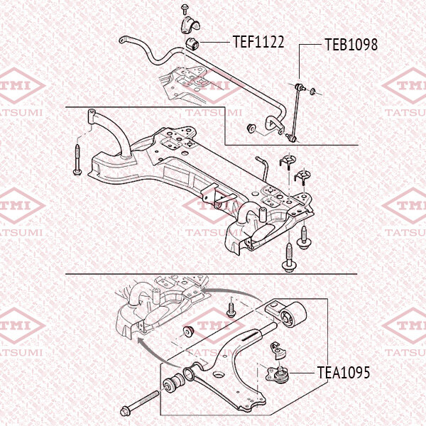 Опора шаровая нижняя L R FORD Fiesta Fusion 01- MAZDA 2 01- TATSUMI TEA1095