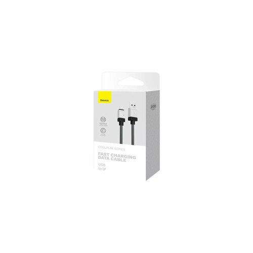 фото Кабель baseus coolplay series fast charging data cable usb to iphone 2.4a 2m. (cakw000501) black