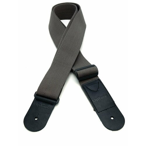 UPTONE GB02GR RONGO cotton, leather fixer 1 Ремень для гитары с держателем для 1-го медиатора 50мм серый, хлопок