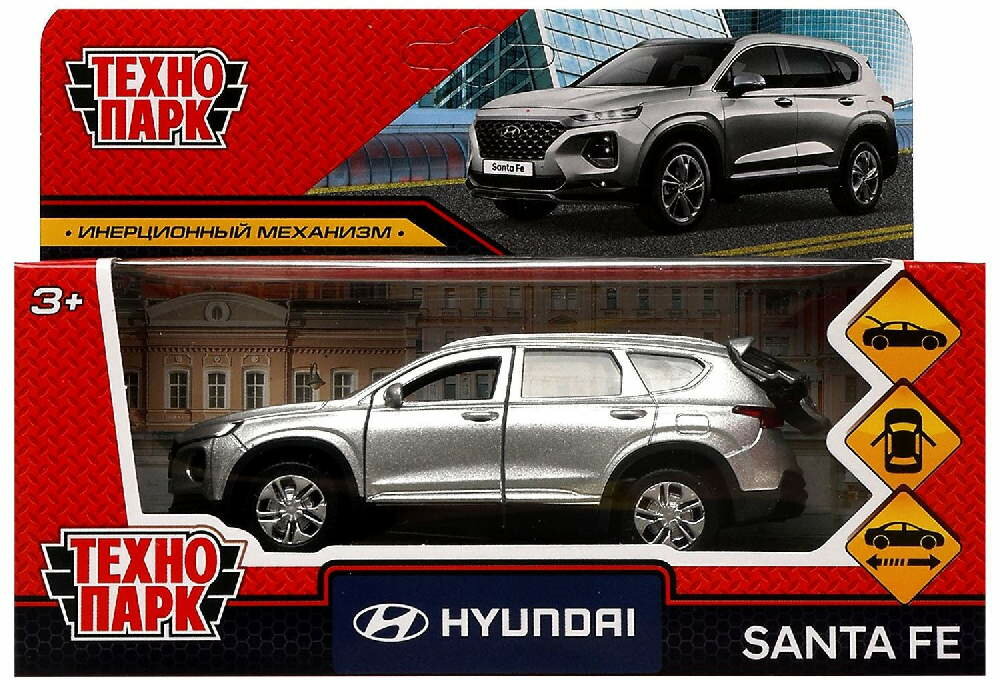 Машина металл HYUNDAI SANTAFE длин 12 см, двер, багаж, инер,