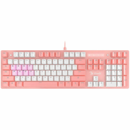 Клавиатура A4tech Bloody B800 Dual Color USB Pink\White