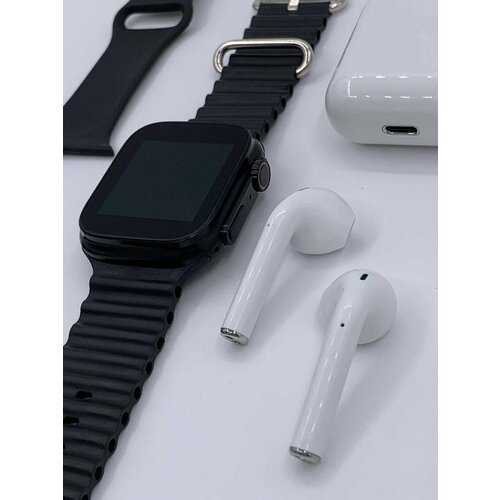 Набор смарт-часы со сменными ремешками и беспроводными наушниками W26PROMAX 203700₽