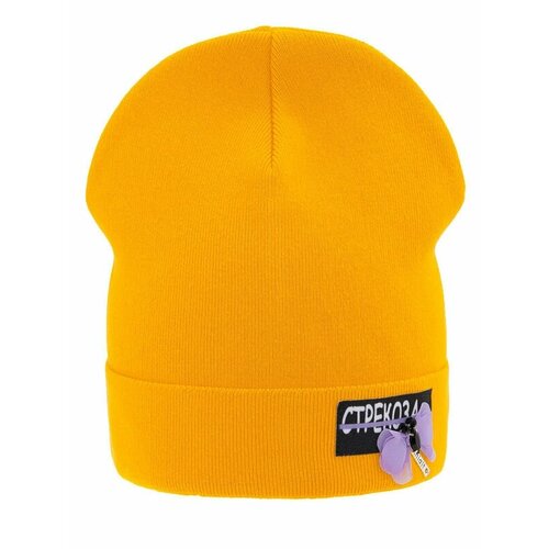 фото Шапка mialt, размер 52-54, оранжевый