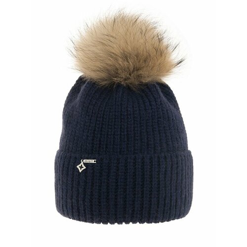 фото Шапка mialt, размер 54-56, синий