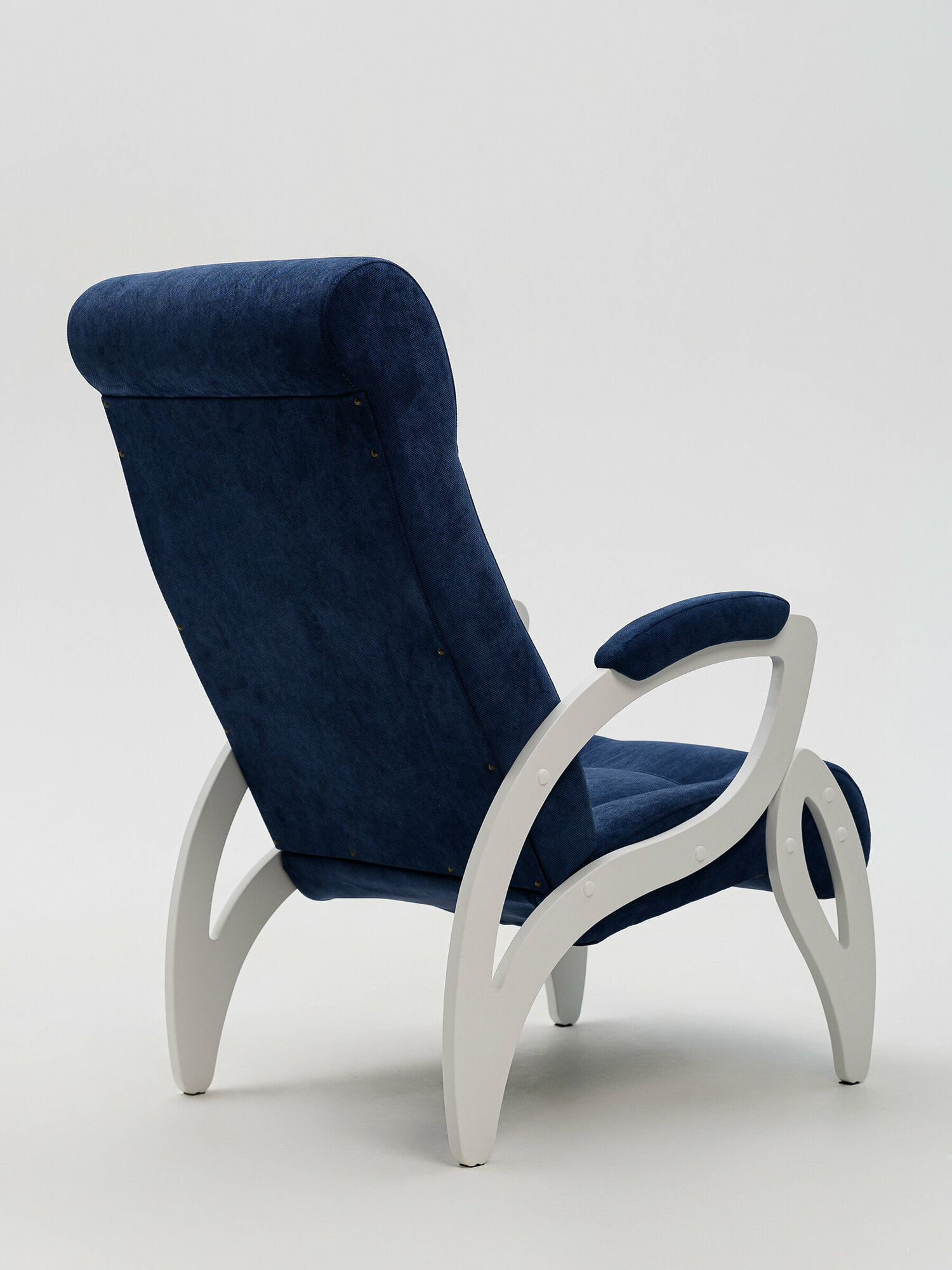 Кресло Женева, цвет синий/молочный - фотография № 4