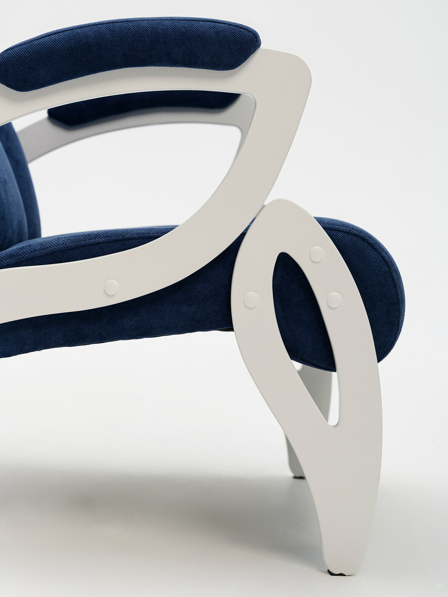 Кресло Женева, цвет синий/молочный - фотография № 6