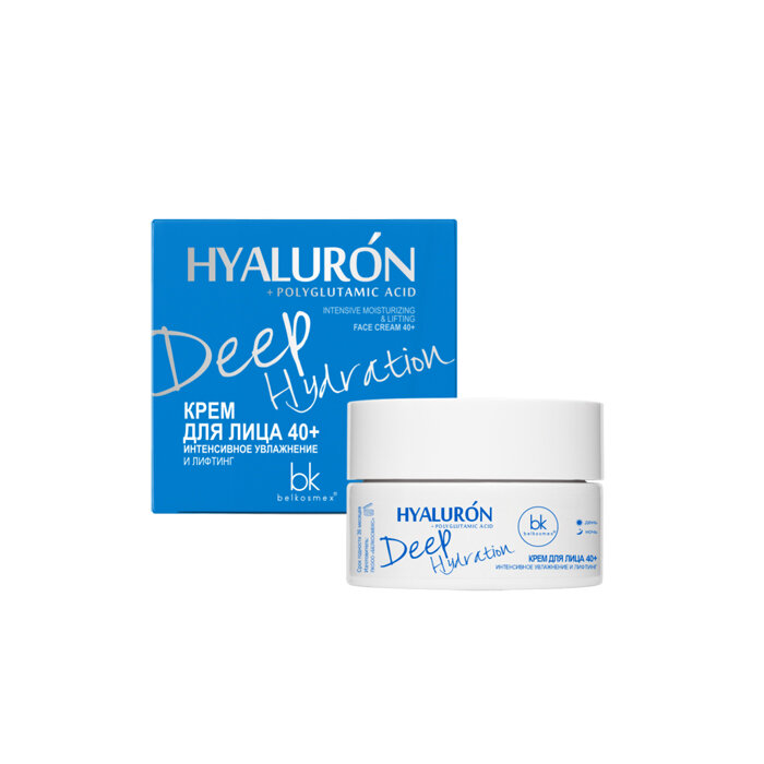 Белкосмекс HYALURON Deep Hydration Крем для лица 40+ интенсивное увлажнение и лифтинг