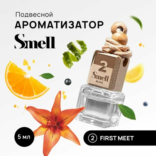 Ароматизатор для автомобиля BLACK SMELL FIRST MEET - Первая встреча, подвесной на зеркало в машину.
