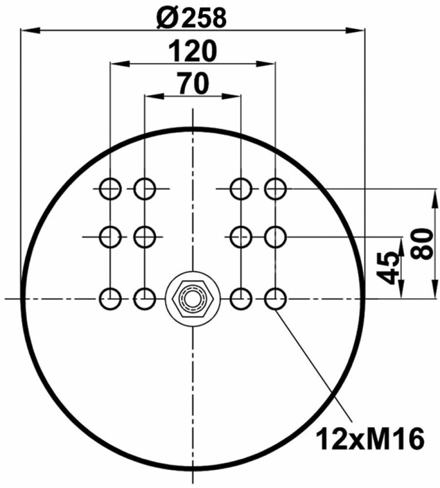 Воздушная подушка (опора пневматическая) TOPCOVER T00700881V2