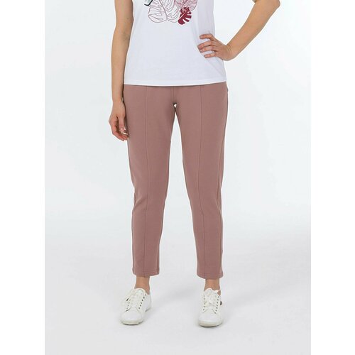Брюки  Fine Line, свободный силуэт, спортивный стиль, карманы, размер 42, розовый