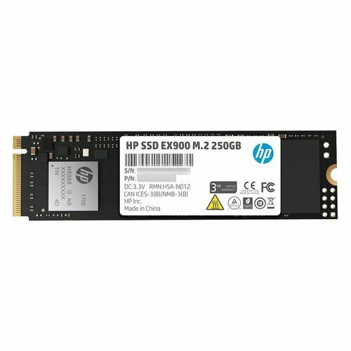 SSD накопитель HP EX900 250ГБ, M.2 2280, PCI-E 3.0 x4, NVMe [2yy43aa#abb]