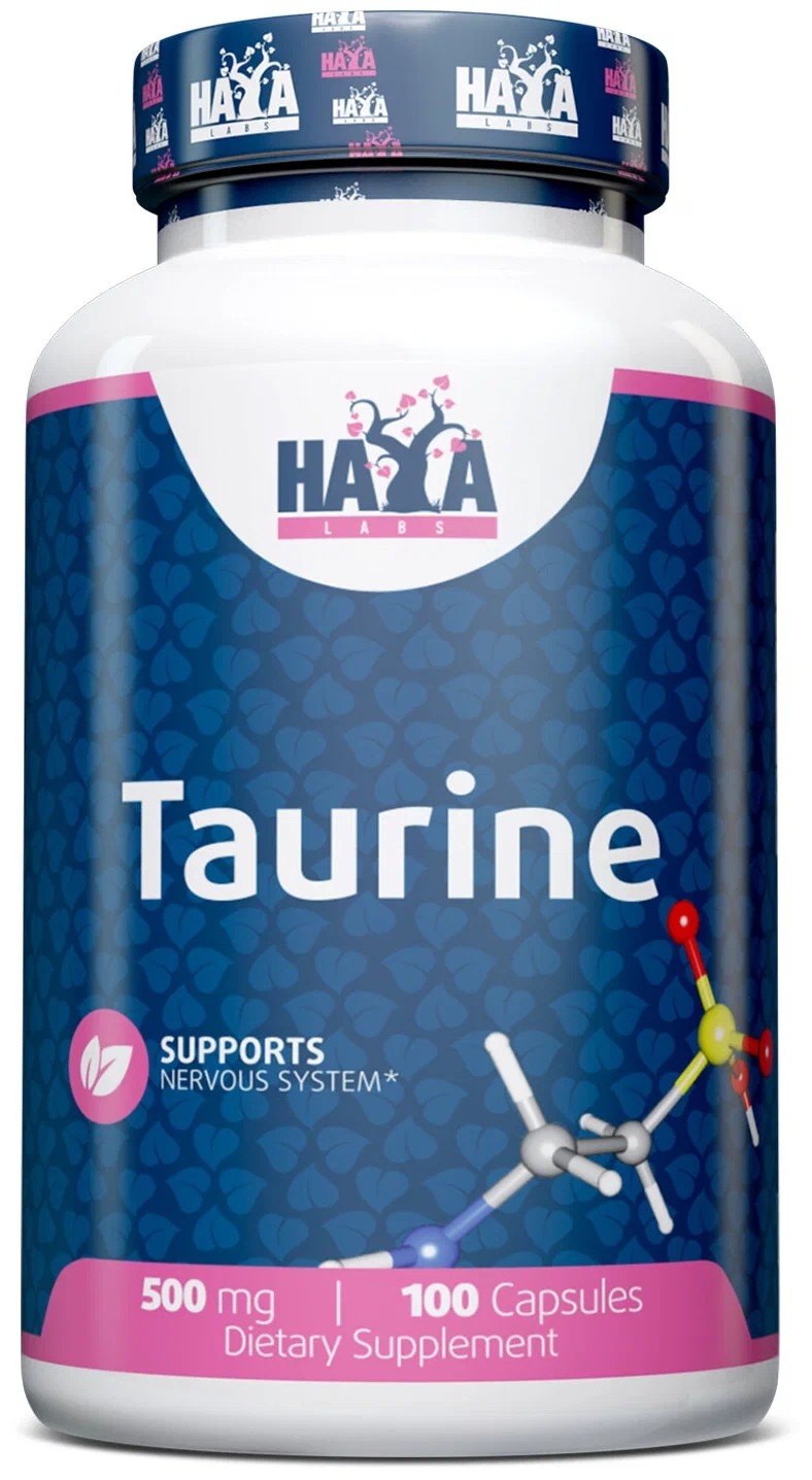 Haya Labs Taurine, 500 мг / 100 капсул