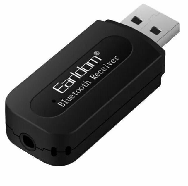 USB AUX Bluetooth адаптер (приемник) Earldom wireless audio receiver ET-M22 черный