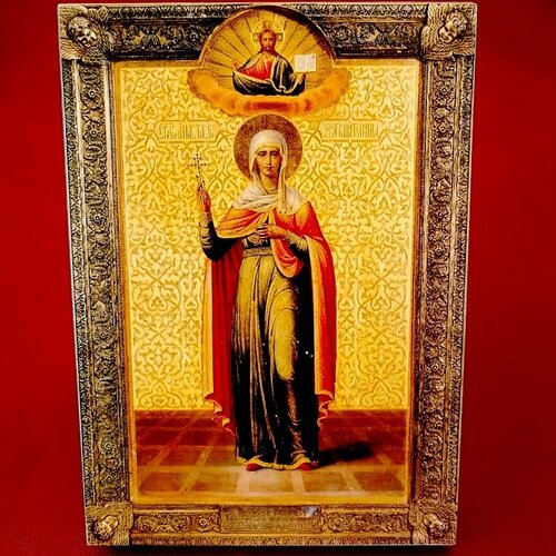 Святая Анастасия деревянная икона на левкасе 33 см икона святая анастасия узорешительница деревянная икона ручной работы на левкасе 33 см
