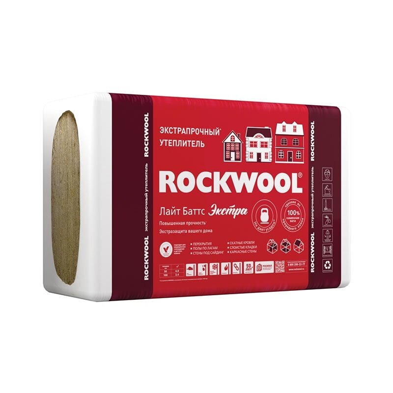 Теплоизоляция Rockwool Лайт Баттс Экстра, 100 мм - фотография № 11