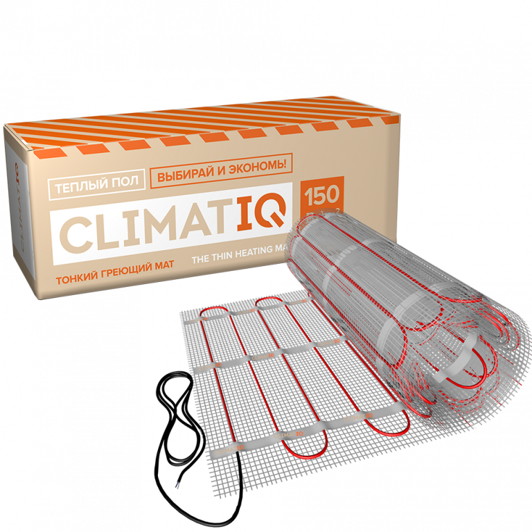 Нагревательный мат, CLIMATIQ, MAT 150 Вт/м2, 5 м2, 1000х50 см, длина кабеля 3 м